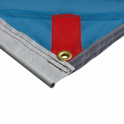 Detail van de vidaXL waterbestendige tarp met metalen oog en versterkte rand.