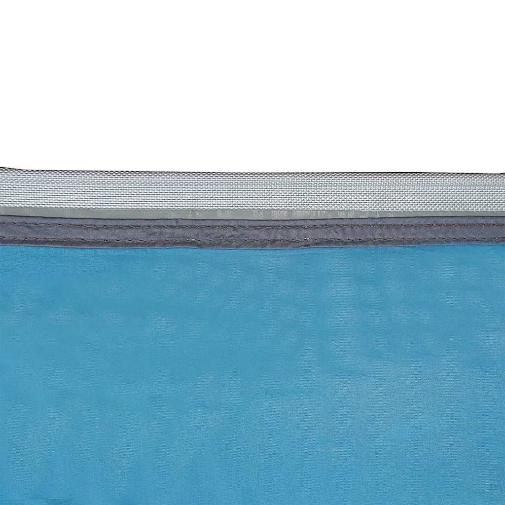 Detail van de waterdichte rand van de vidaXL tarp in blauw.