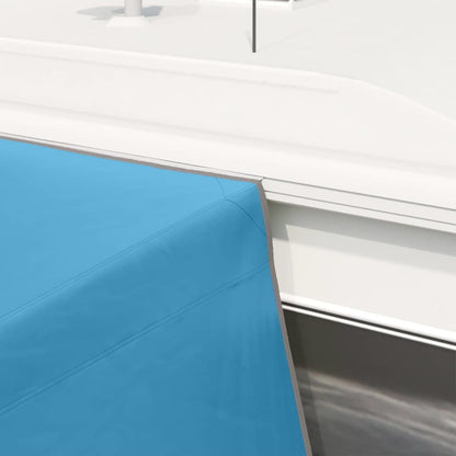 Detail van de blauwe vidaXL tarp met waterafstotende afwerking en stevige rand.