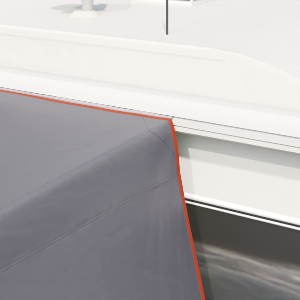 Detail van de vidaXL waterbestendige tarp met oranje rand en stevige afwerking.