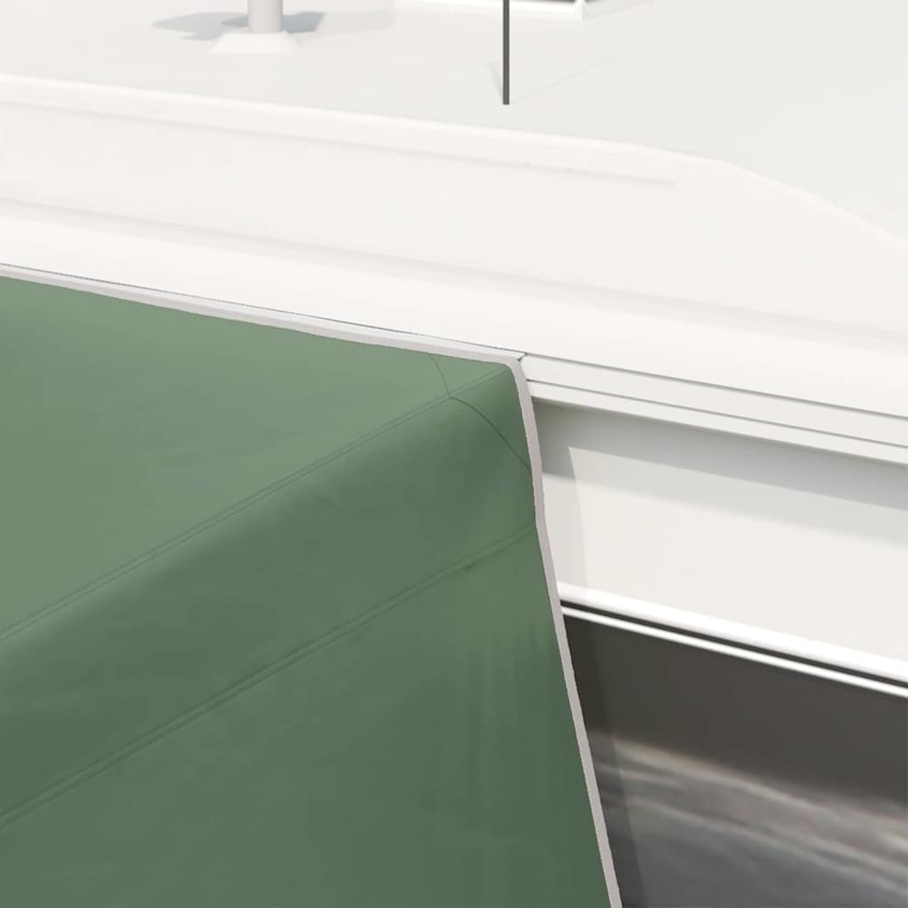 Detail van de groene vidaXL tarp met waterbestendige afwerking en stevige naden.