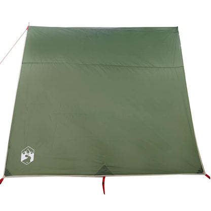 Detail van de vidaXL waterbestendige tarp in groen, zijaanzicht met verstevigingen.