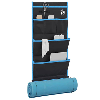 Detail van de vidaXL opslagzak met verschillende opbergvakken en een blauwe rand.