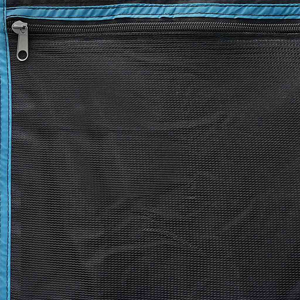 Detail van de zwarte vidaXL opslagzak met rits en blauw accent.