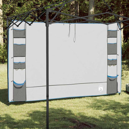 Hangende tentorganiser van vidaXL in grijs en blauw, met meerdere opbergvakken.