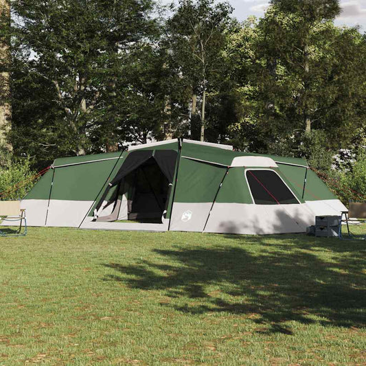 Ruime vidaXL gezinstent in groen met meerdere ingangen, perfect voor avontuurlijke groepen.