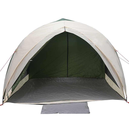 Binnenkant van de vidaXL Tunnel tent in groen, met een ruime en comfortabele indeling.