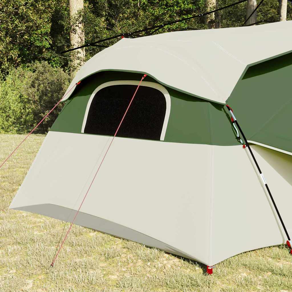 Detail van de vidaXL binnentent met groene dak en ventilatierooster aan de zijkant.