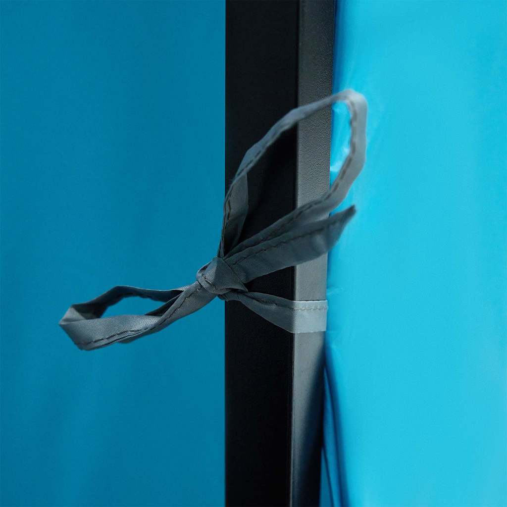 Detail van de bevestigingsriem van de vidaXL binnentent in blauw.