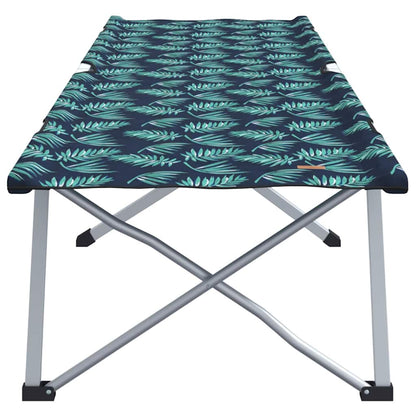 Detail van het vidaXL opvouwbare camping bed met bladmotief, zijaanzicht.