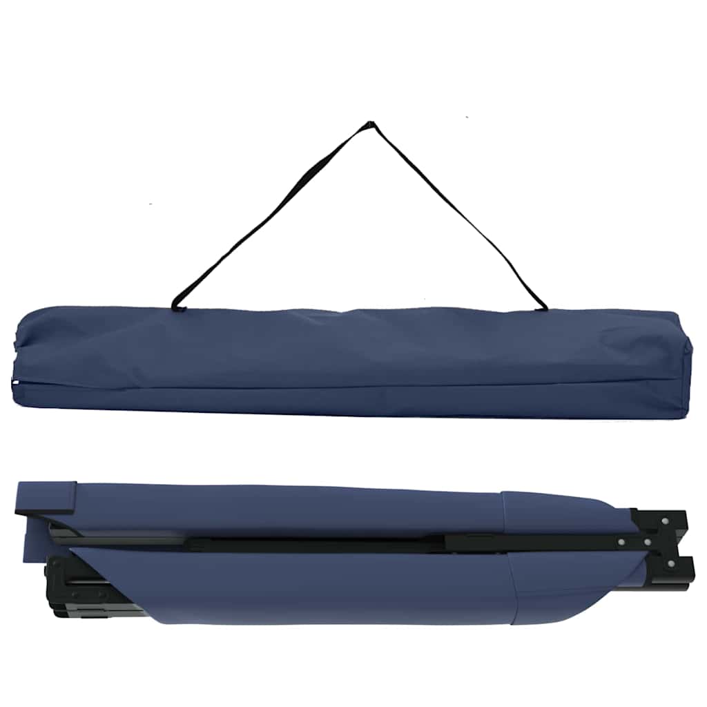 Opvouwbaar vidaXL campingbed in blauw, compact en gemakkelijk te vervoeren.
