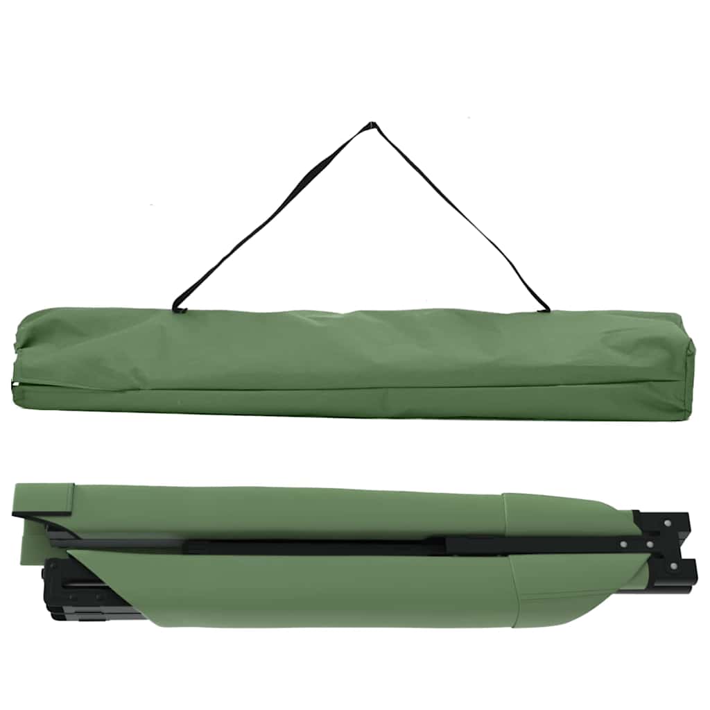 Opvouwbaar vidaXL campingbed in groen, compact en gemakkelijk te transporteren.