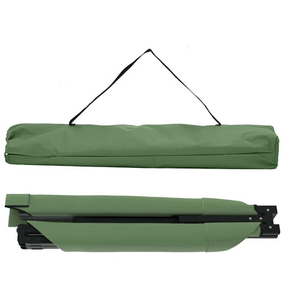 Opvouwbaar vidaXL campingbed in groen, compact en gemakkelijk te transporteren.
