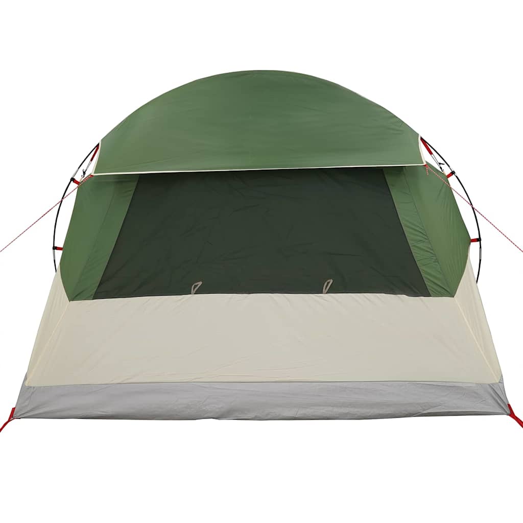 Detail van de groene vidaXL Dome Tent met waterdichte voorzijde en ruime ingang.