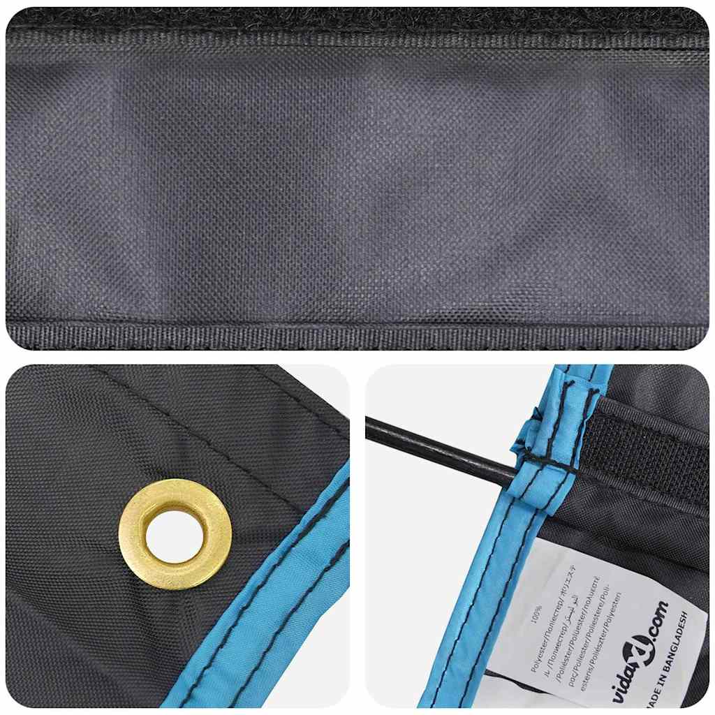 Detail van de vidaXL Hangende Tent Organizer met stevige ogen en duurzame Oxford stof.