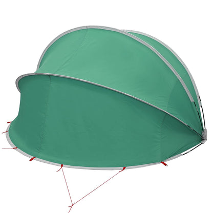 Detail van de vidaXL Pooldome in blauw, zijaanzicht met bevestigingslijnen.