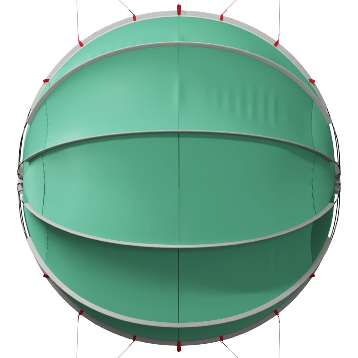 Detail van de vidaXL Pooldome in blauw, met de gebogen, waterdichte bovenkant.