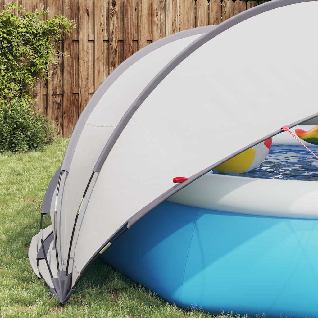 vidaXL Pooldome Grijs en Oranje 336 x 322 x 160 cm