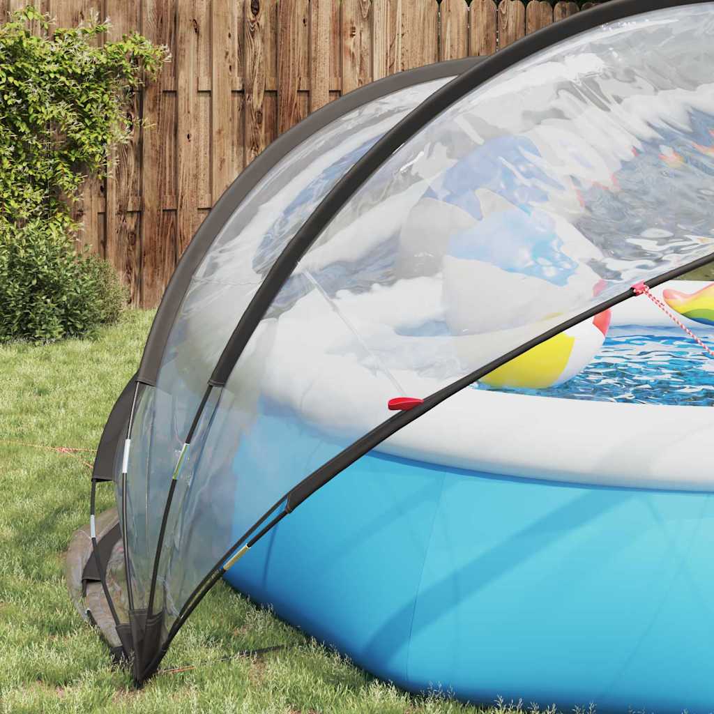 vidaXL Pooldome Doorzichtig 336 x 322 x 160 cm PVC