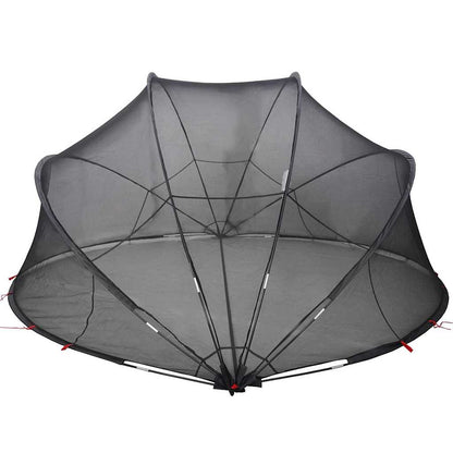 vidaXL Pooldome Zwart 336 x 322 x 160 cm 185T polyester met PU-coating