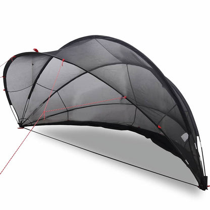 vidaXL Pooldome Zwart 336 x 322 x 160 cm 185T polyester met PU-coating