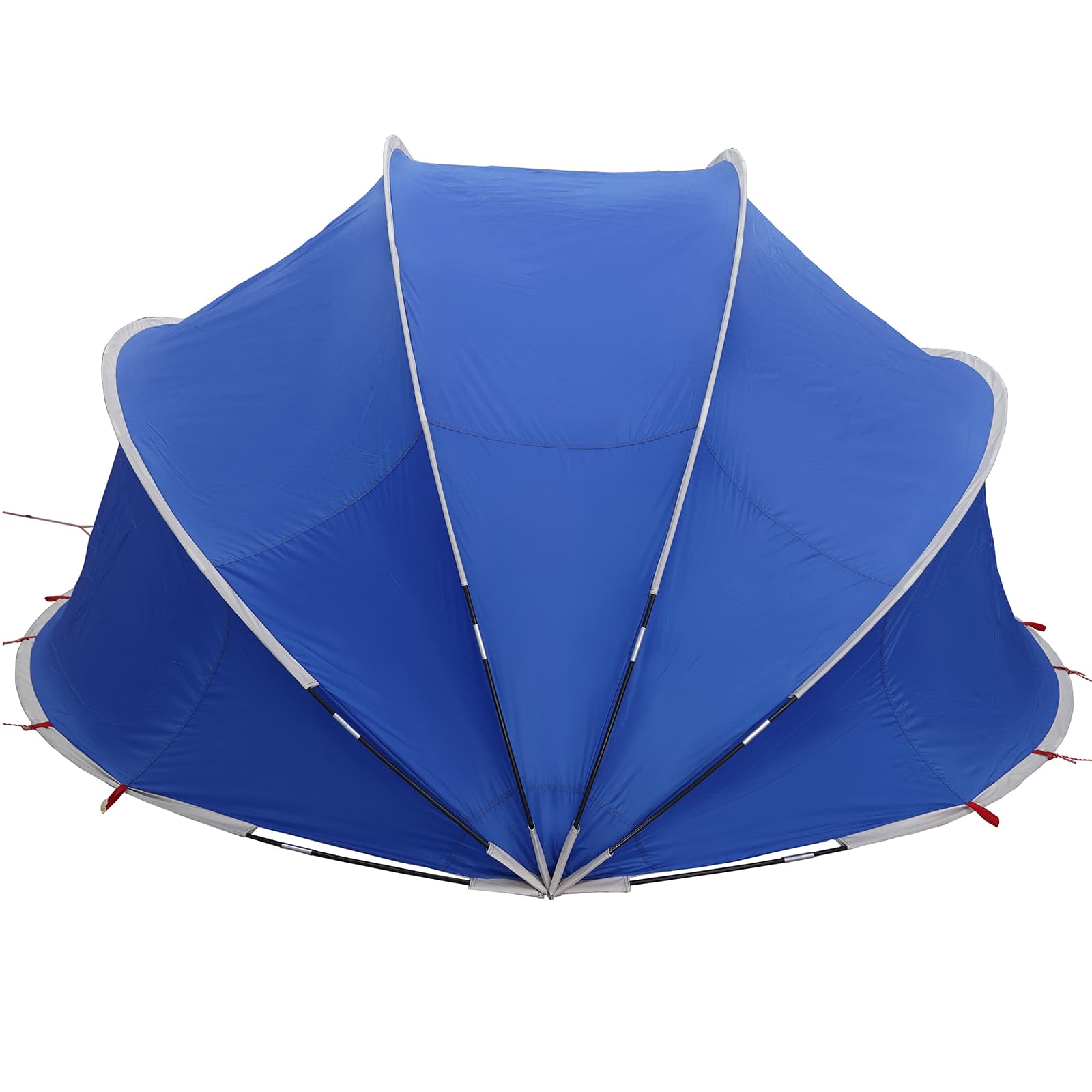 Detail van de vidaXL Pooldome in groen, met opgevouwen zijwanden en strakke lijnen.