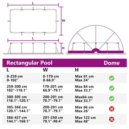 vidaXL Pooldome Grijs en Oranje 405 x 405 x 192 cm