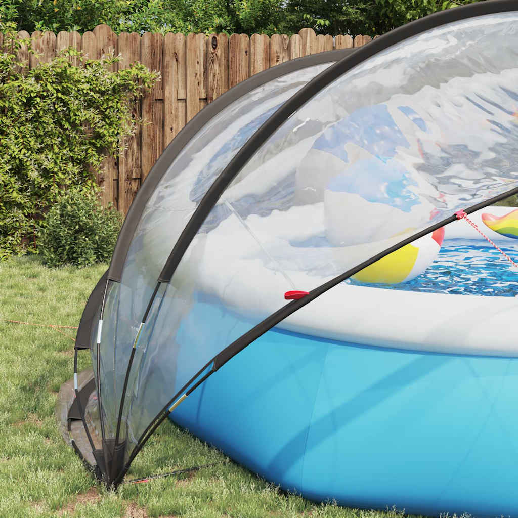 vidaXL Pooldome Doorzichtig 405 x 405 x 192 cm PVC