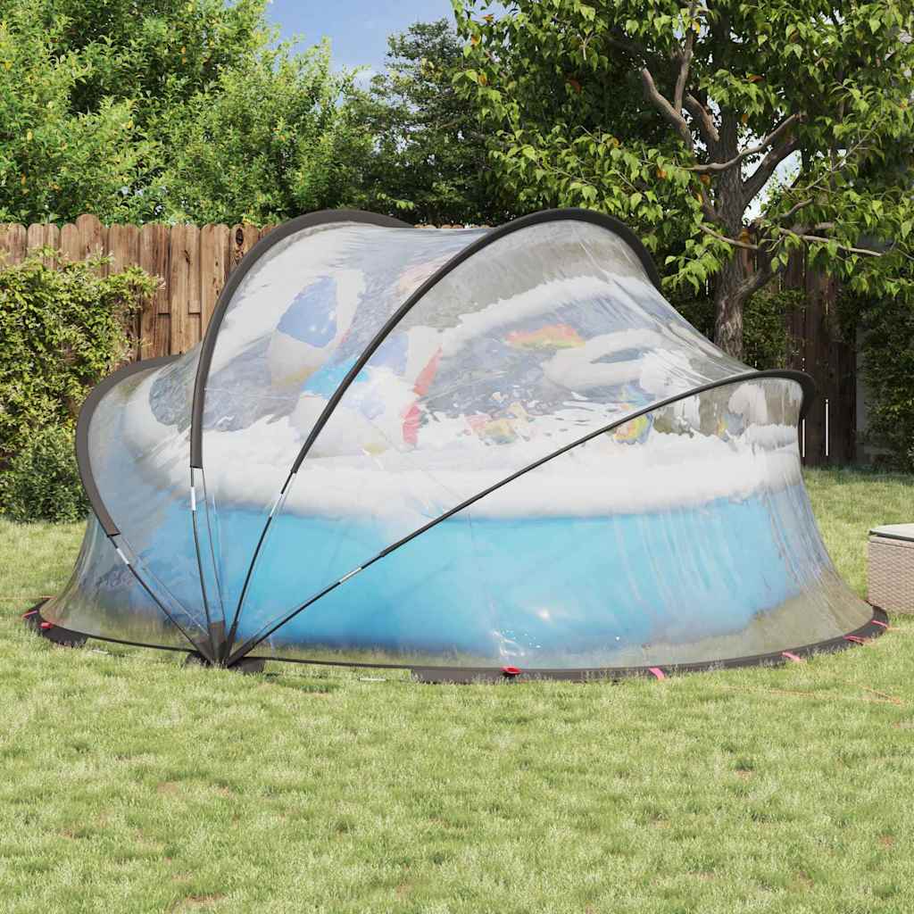 vidaXL Pooldome Doorzichtig 405 x 405 x 192 cm PVC