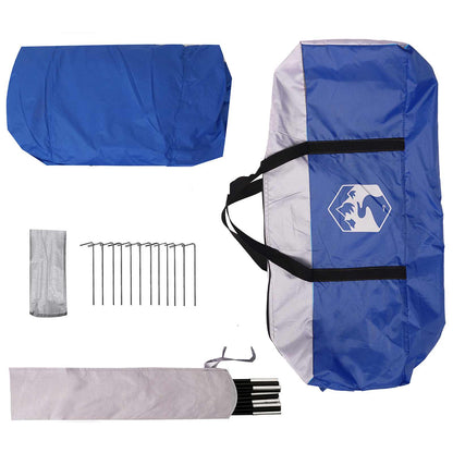 Detail van de vidaXL Pooldome accessoires, inclusief bevestigingsstangen en haringen.