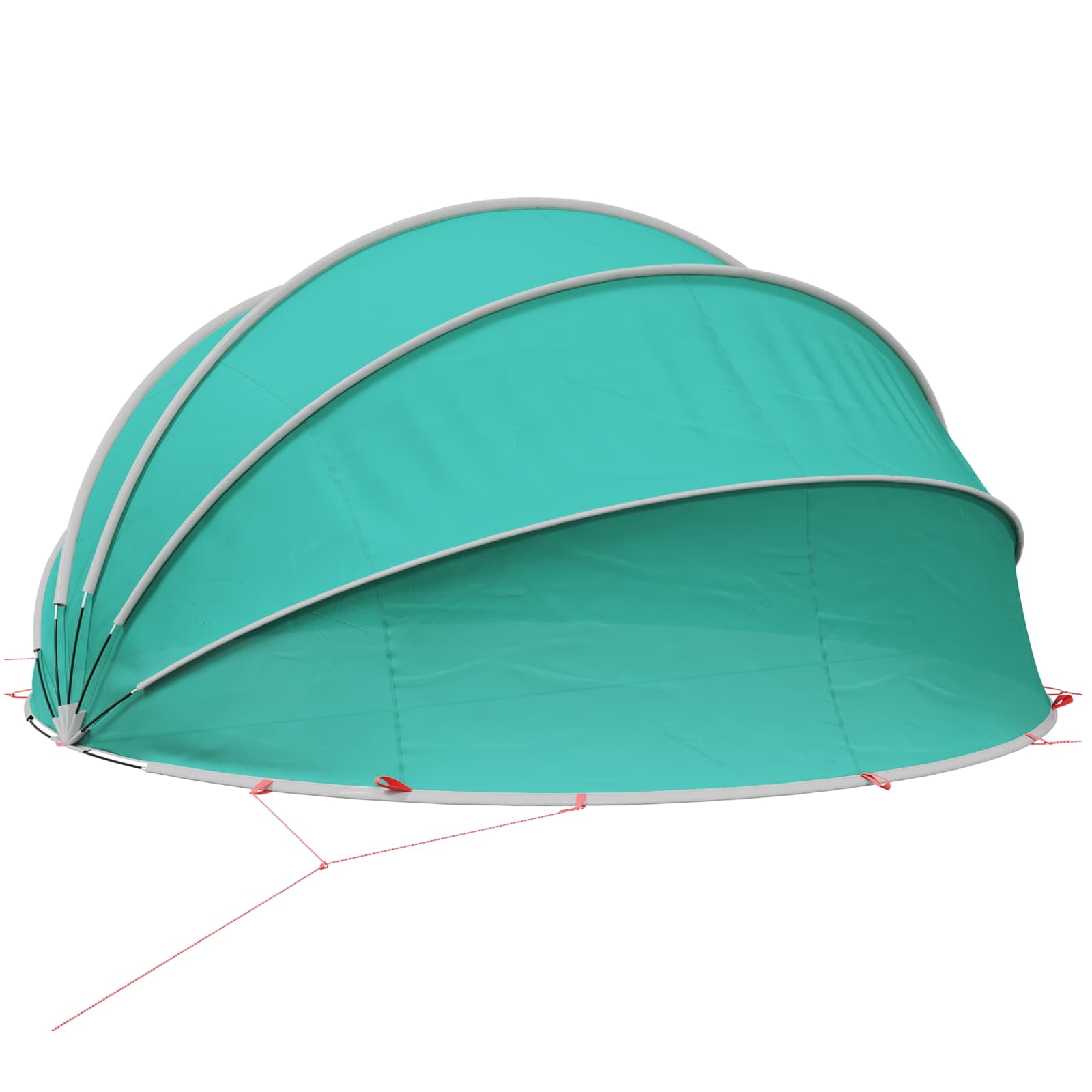 Detail van de vidaXL Pooldome in blauw, zijaanzicht met opzetstructuur zichtbaar.