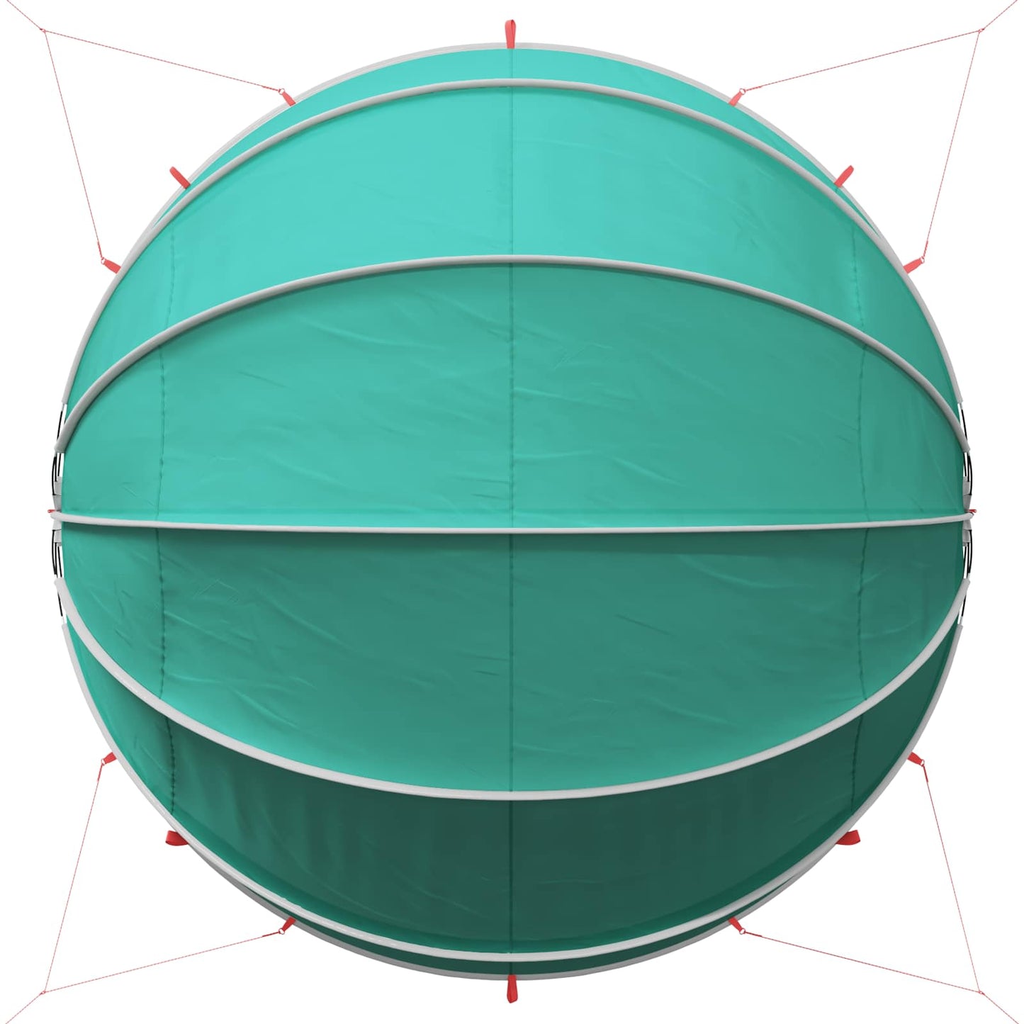 Detail van de blauwe vidaXL Pooldome met zichtbare structuur en bevestigingspunten.
