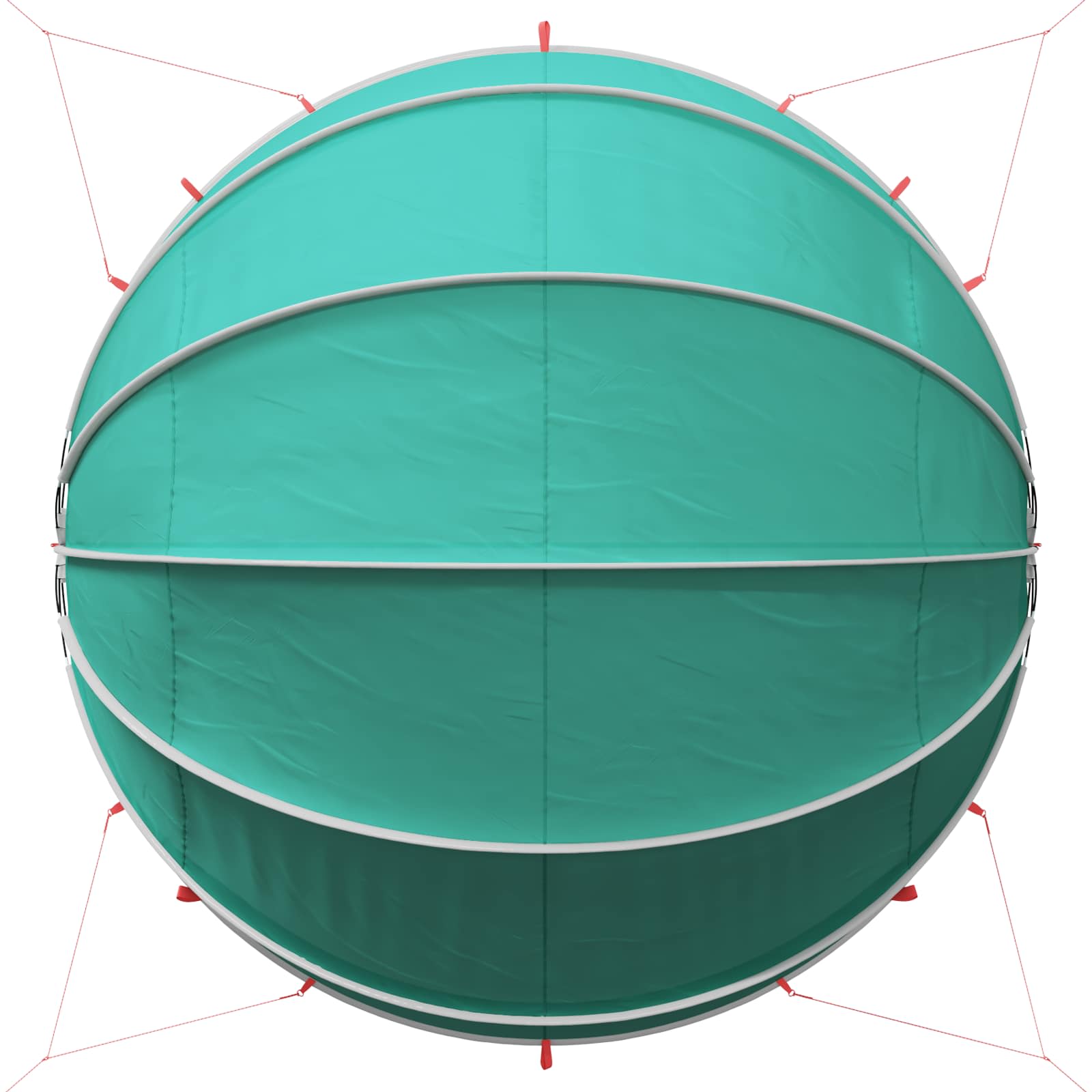 Detail van de blauwe vidaXL Pooldome met zichtbare structuur en bevestigingspunten.