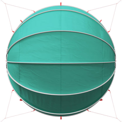 Detail van de blauwe vidaXL Pooldome met zichtbare structuur en bevestigingspunten.