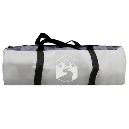 Grijze draagtas voor de vidaXL Pooldome, met stevige handvatten en logo.