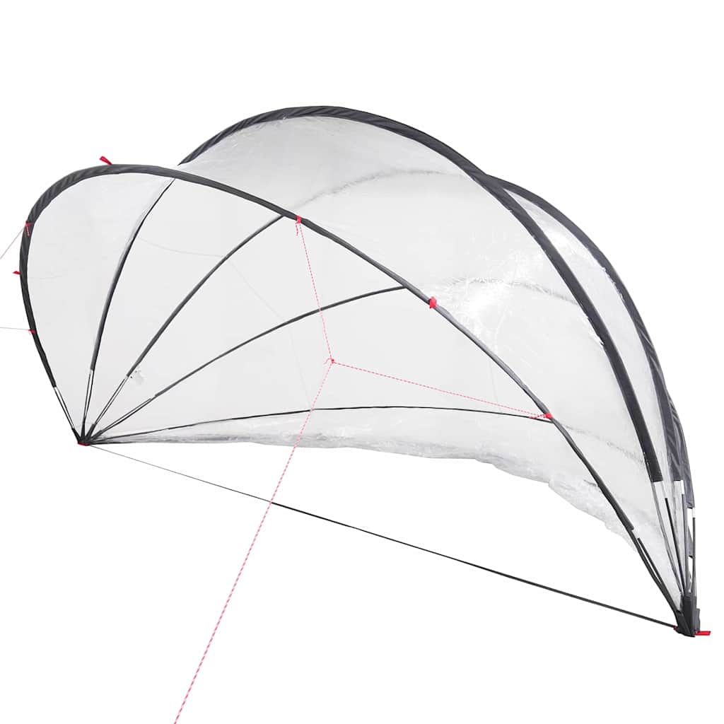 vidaXL Pooldome Doorzichtig 472 x 460 x 229 cm PVC