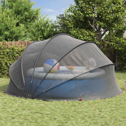 vidaXL Pooldome Zwart 472 x 460 x 229 cm 185T polyester met PU-coating