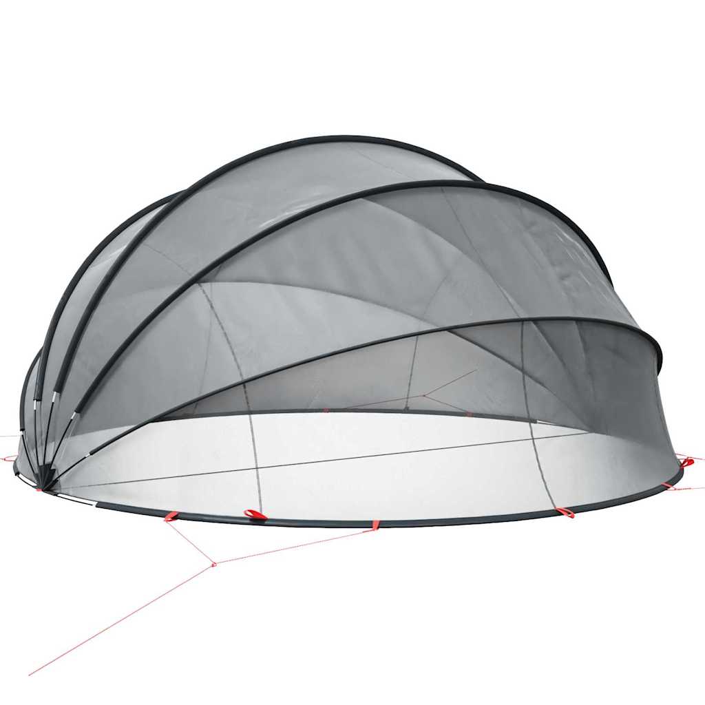 vidaXL Pooldome Zwart 472 x 460 x 229 cm 185T polyester met PU-coating