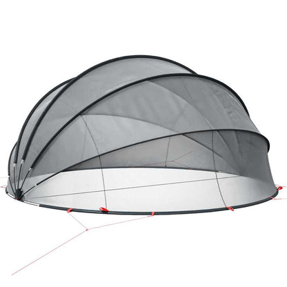 vidaXL Pooldome Zwart 472 x 460 x 229 cm 185T polyester met PU-coating