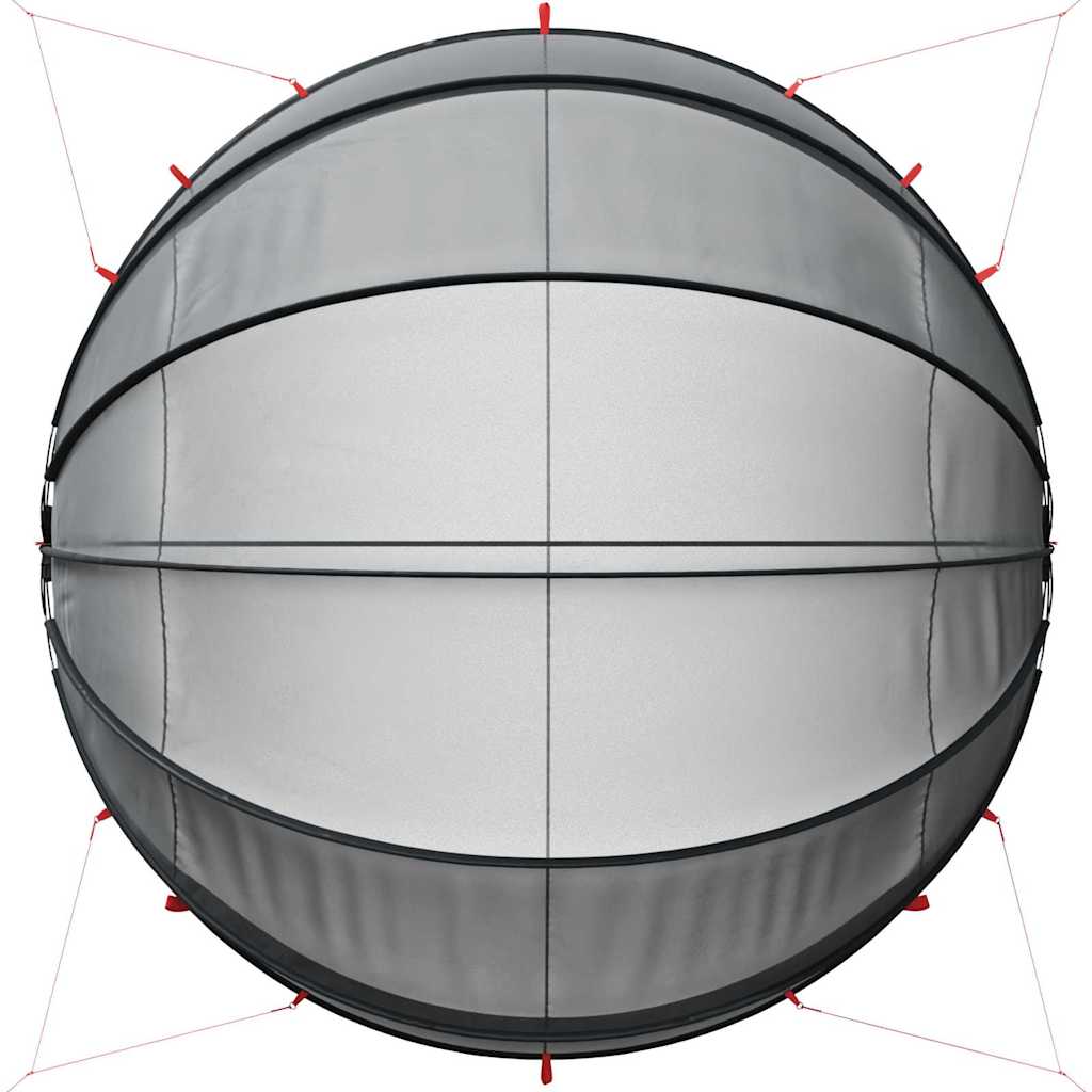 vidaXL Pooldome Zwart 472 x 460 x 229 cm 185T polyester met PU-coating