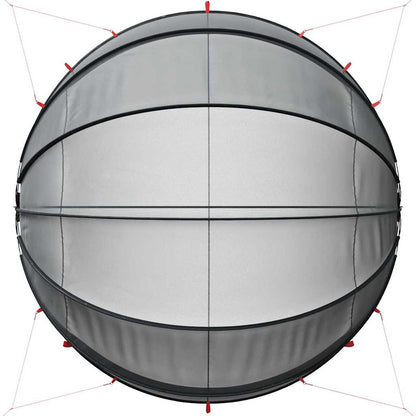 vidaXL Pooldome Zwart 472 x 460 x 229 cm 185T polyester met PU-coating