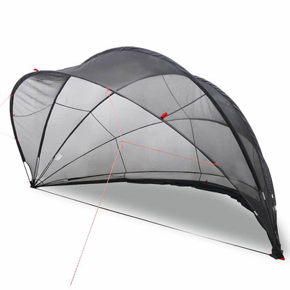 vidaXL Pooldome Zwart 472 x 460 x 229 cm 185T polyester met PU-coating