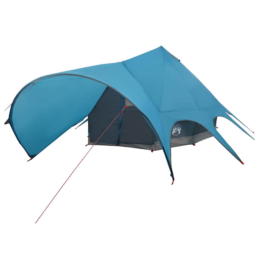 Detail van de blauwe vidaXL Teepee Tent met waterdichte en winddichte eigenschappen.