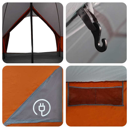 Detail van de ingebouwde lichthaak en ventilatierooster in de vidaXL Teepee Tent.