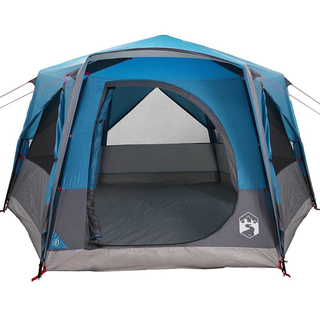 Detail van de vidaXL Cabine Tent in blauw met open ingang en ruime binnenkant.