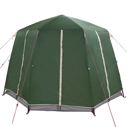 Detail van de groene vidaXL Cabine Tent met stevige bevestigingslijnen en waterdichte coating.