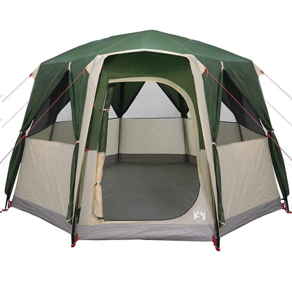 Detail van de vidaXL 3-Persoon Cabine Tent met open ingang en groene wanden.