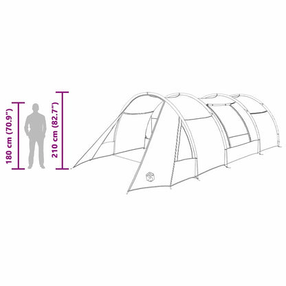 Detailweergave van de vidaXL Tunnel Tent met afmetingen en hoogte-informatie.