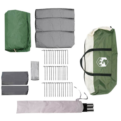 Detail van de accessoires en tentonderdelen van de vidaXL Familietent voor 12 Personen.