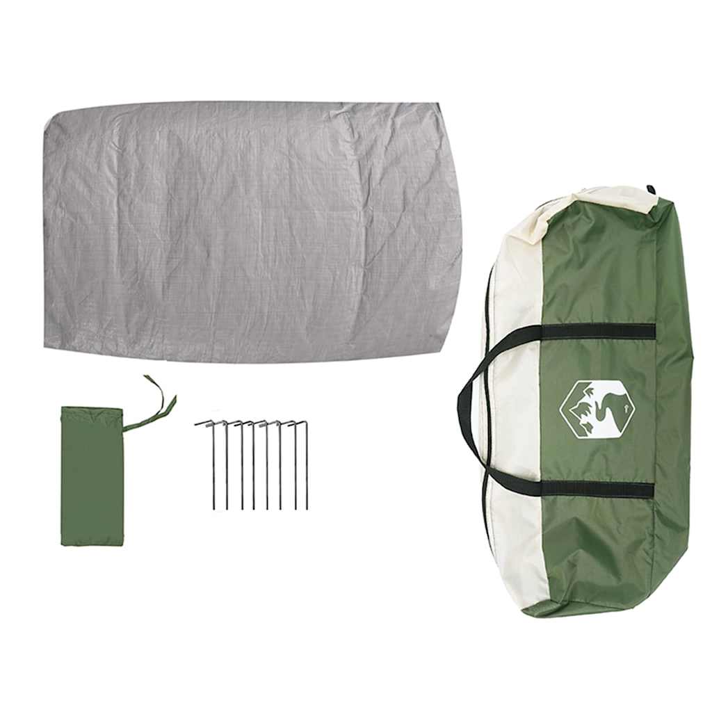 Detail van de accessoires van de vidaXL Binnen tent, inclusief haringen en draagtas.